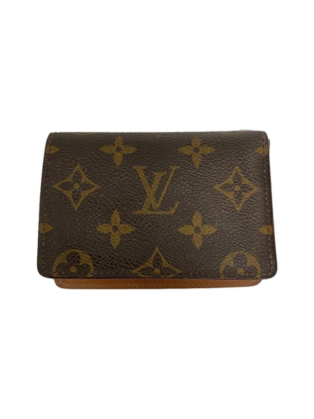 LOUIS VUITTON Porte Wallet Cartes Vertical Monogram Canvas Brown